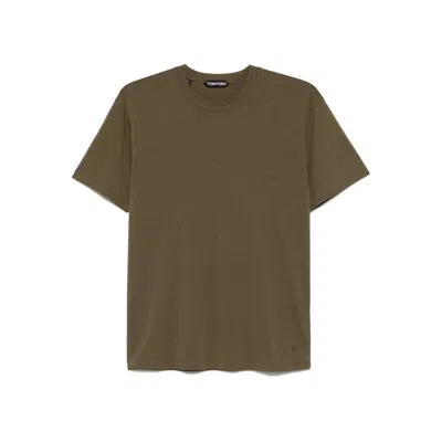 Tom Ford Slim-fit Lyocell And Cotton-blend Jersey T-shirt In Green