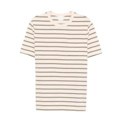 Apc Striped Chest-pocket T-shirt In Neutral