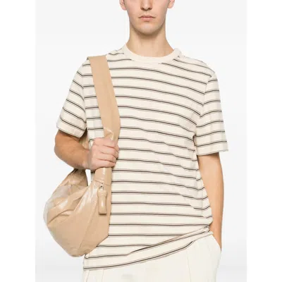 Apc Striped Chest-pocket T-shirt In Neutral