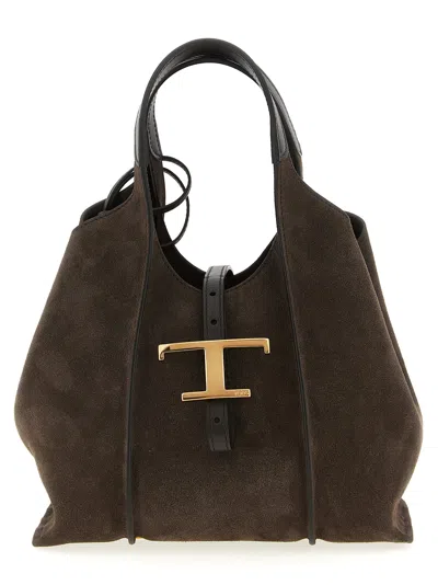 Tod's T Timeless Tote Bag Brown