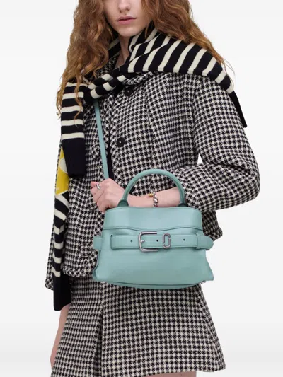 Marc Jacobs Small Leather Satchel Handbag Detachable Strap In Blue