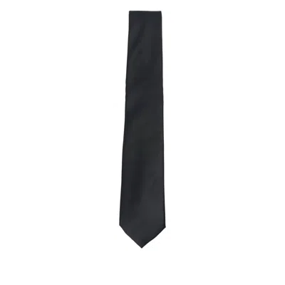 Tagliatore Plain Tie In Black