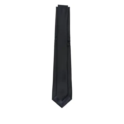 Tagliatore Plain Tie In Black