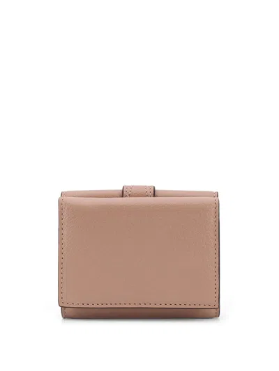 Chloé Paddington Embellished Textured-leather Cardholder In Brown