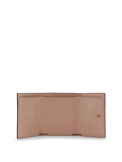 Chloé Paddington Embellished Textured-leather Cardholder In Brown