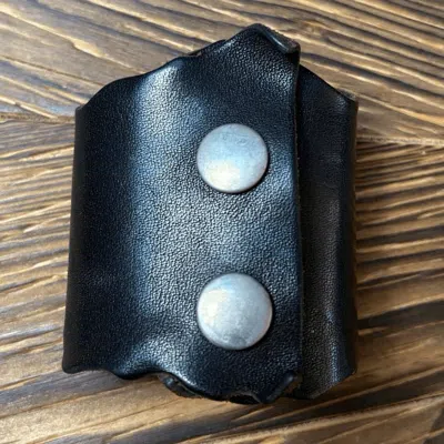 Pre-owned Undercover 04ss Languid Leather Bracelet In Black