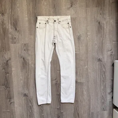 Pre-owned Rick Owens Drkshdw Rick Owens White Detroit Cut Skinny Jeans
