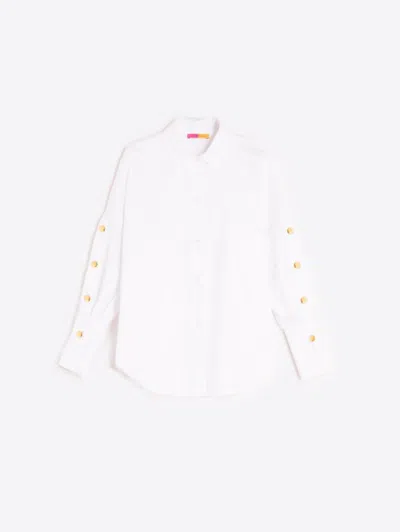 Vilagallo Women's Button-down Shirt In White In White