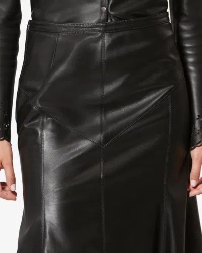 Isabel Marant Nisia Laser-cut Midi Skirt In Multi