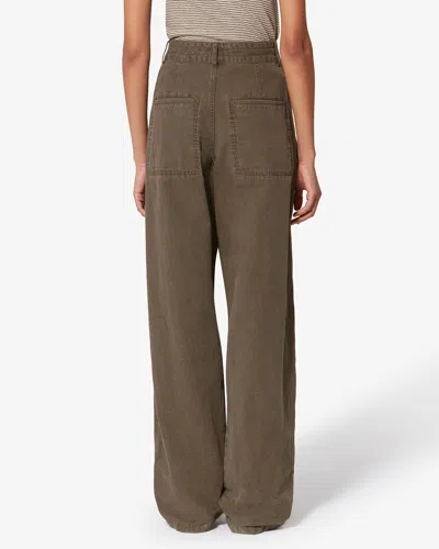 Isabel Marant Étoile Nadine Pleated-details Trousers In Brown