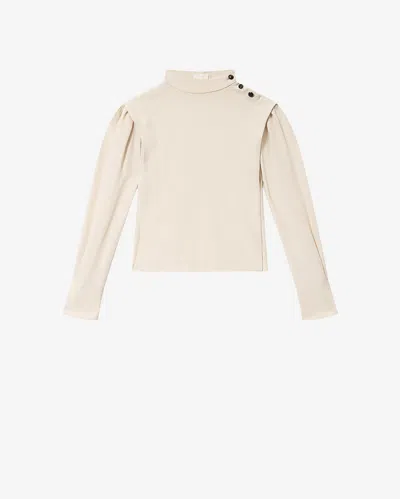 Isabel Marant Felissa Button-detail Top In Neutral