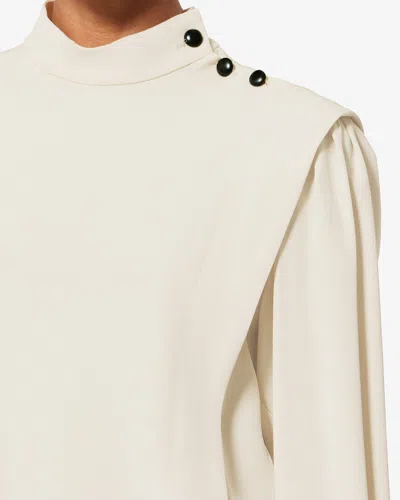 Isabel Marant Felissa Button-detail Top In Neutral