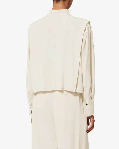 Isabel Marant Felissa Button-detail Top In Neutral