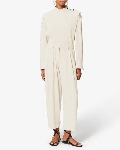 Isabel Marant Felissa Button-detail Top In Neutral