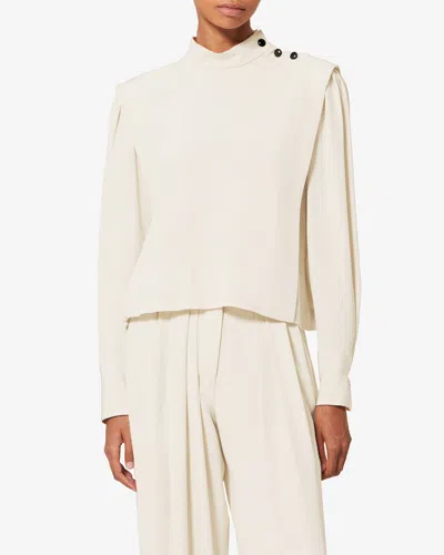 Isabel Marant Felissa Button-detail Top In Neutral