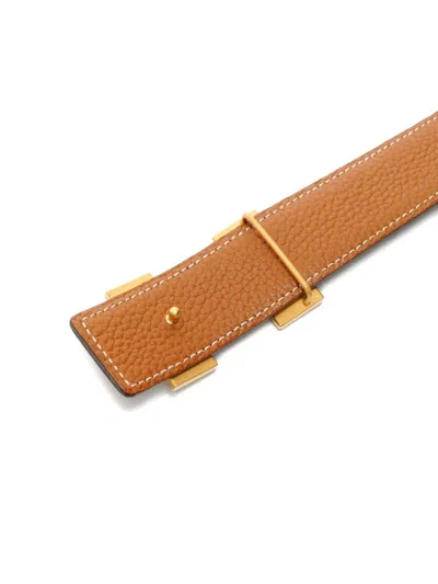 Pre-owned Hermes 2003 Reversible Constance Belt In Black