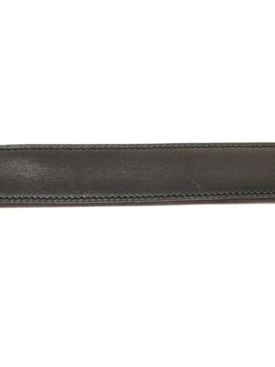 Pre-owned Hermes 2003 Reversible Constance Belt In Black