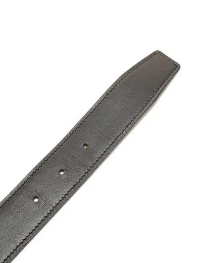 Pre-owned Hermes 2003 Reversible Constance Belt In Black