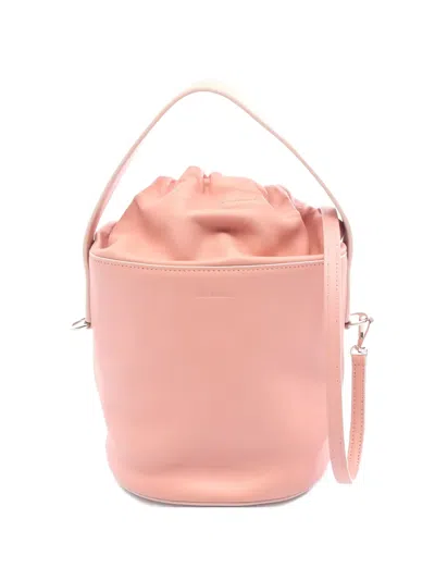 Pre-owned Jil Sander 2000s Sm Soft Drawket Leather Bucket Bag In Pink