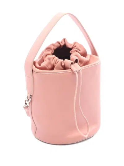Pre-owned Jil Sander 2000s Sm Soft Drawket Leather Bucket Bag In Pink