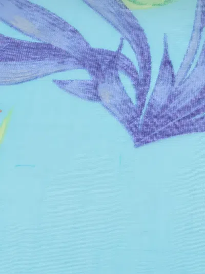 Pre-owned Hermes 2010s Cheval Fleuri Scarf In Blue