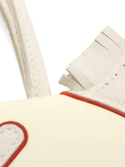 Pre-owned Hermes Pm Rodeo Heart Horse Bag Charm In Neutral