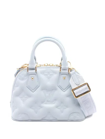 Pre-owned Louis Vuitton 2021 Alma Soft Bb Leather Tote Bag In Blue