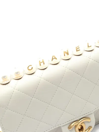Pre-owned Chanel 2020-2021 Chic Matelassé Chain Shoulder Bag In White
