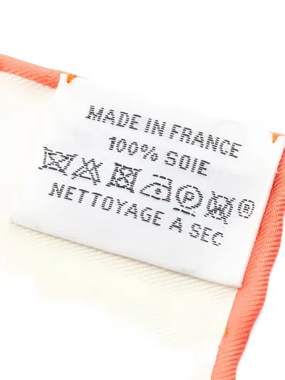 Pre-owned Hermes 2010s 90 Brides De Gala Shadow Silk Scarf In Neutral