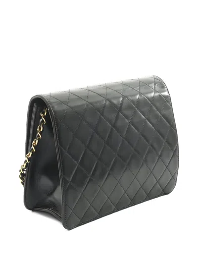 Pre-owned Chanel 1997-1999 Classic Flap Matelasse-leather Shoulder Bag In Black