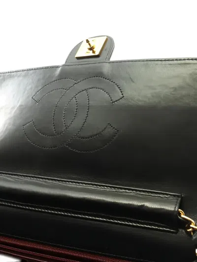 Pre-owned Chanel 1997-1999 Classic Flap Matelasse-leather Shoulder Bag In Black
