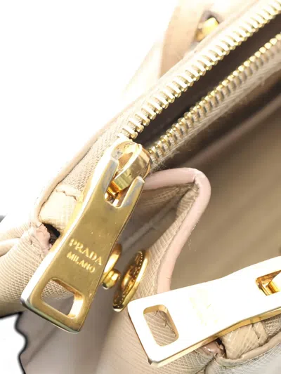 Pre-owned Prada 2000s Galleria Leather Tote Bag In Neutral