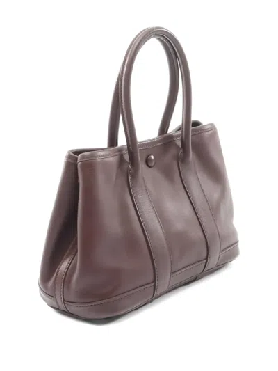 Pre-owned Hermes 2005 Pm Garden Party Top-handles Tote Bag In Brown