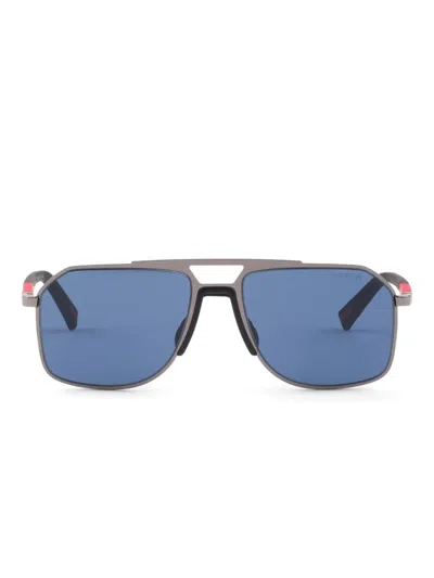 Prada Linea Rossa Metal-frame Sunglasses In Gray
