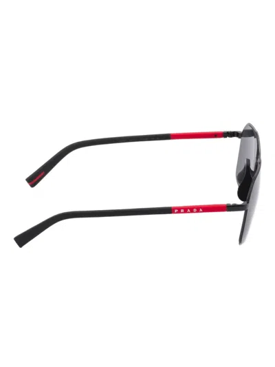 Prada Linea Rossa Square-frame Sunglasses In Black