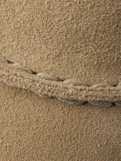 Prada Shearling Logo-plaque Mules In Neutral