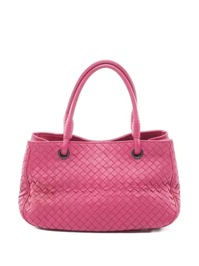 Pre-owned Bottega Veneta 2000s Intrecciato Tote Bag In Pink