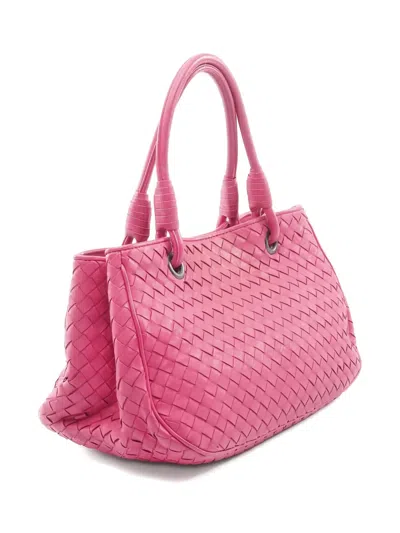 Pre-owned Bottega Veneta 2000s Intrecciato Tote Bag In Pink