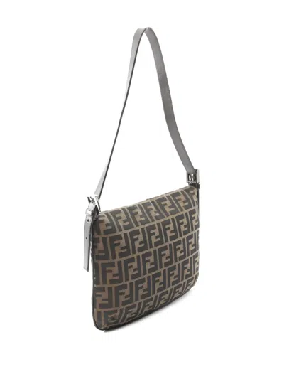 Pre-owned Fendi 2010s Canvas Shoulder Bag In Brown
