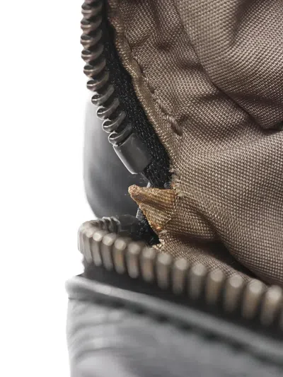 Pre-owned Bottega Veneta 2000s Intrecciato-leather Belt Bag In Black