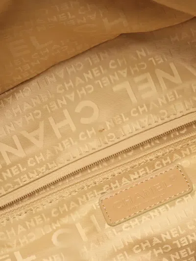 Pre-owned Chanel 2004-2005 Mini Chocolate-bar Tote Bag In Neutral