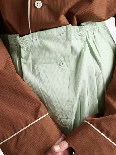 Prada Gathered Button Midi Skirt In Blue