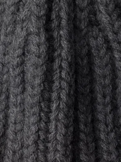 Prada Logo-plaque Beanie Hat In Black