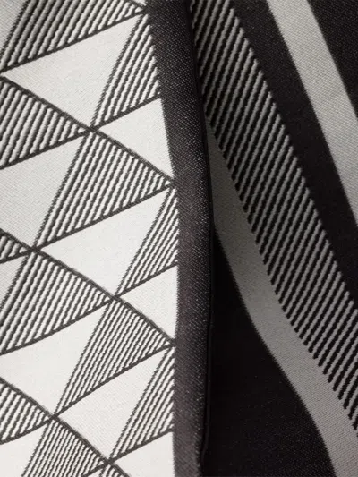 Prada Triangle-print Silk Twill Skinny Scarf In F0hdt Baltico Talco