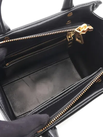 Pre-owned Valentino Garavani Rockstud 2way Leather Cross Body Bag In Black