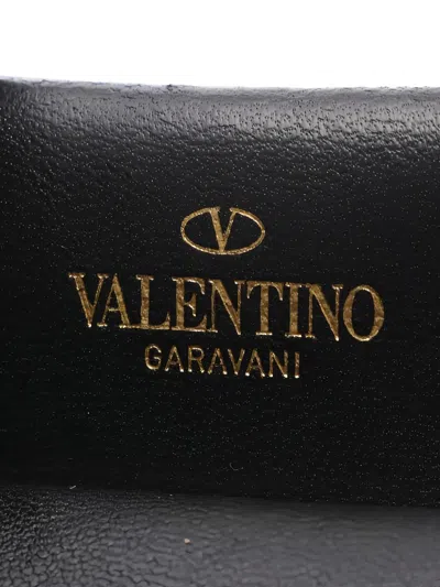 Pre-owned Valentino Garavani Rockstud 2way Leather Cross Body Bag In Black