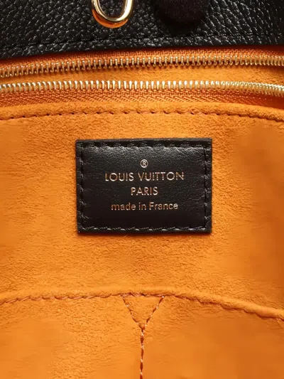 Pre-owned Louis Vuitton 2021s Mm On-the-go Leather Tote Bag In Black