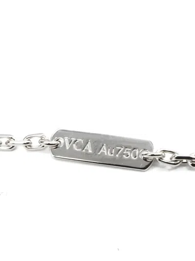 Pre-owned Van Cleef & Arpels Magic Alhambra Mother-of-pearl Necklace In Silver