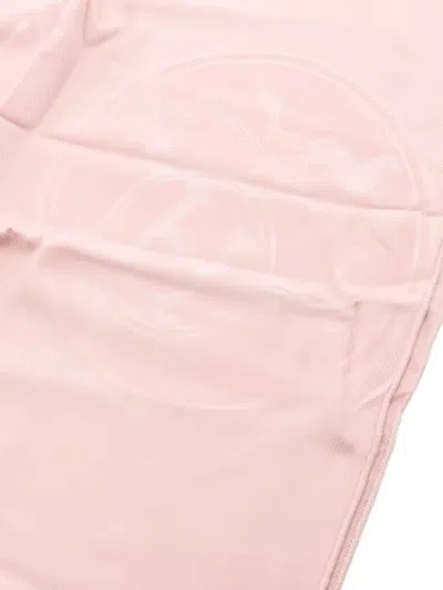 Pre-owned Hermes 2010s Libris Fringe Stall Scarf In Pink