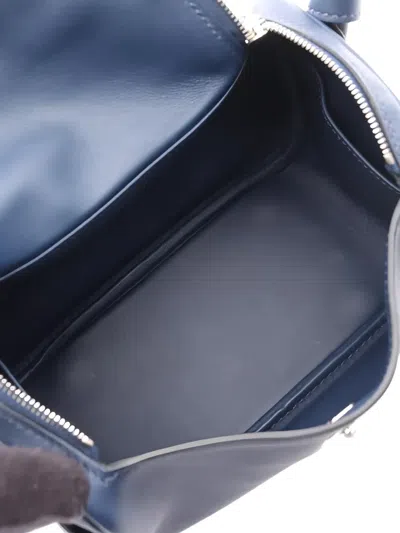 Pre-owned Hermes 2024 Mini Lindy Top-handle Tote Bag In Blue